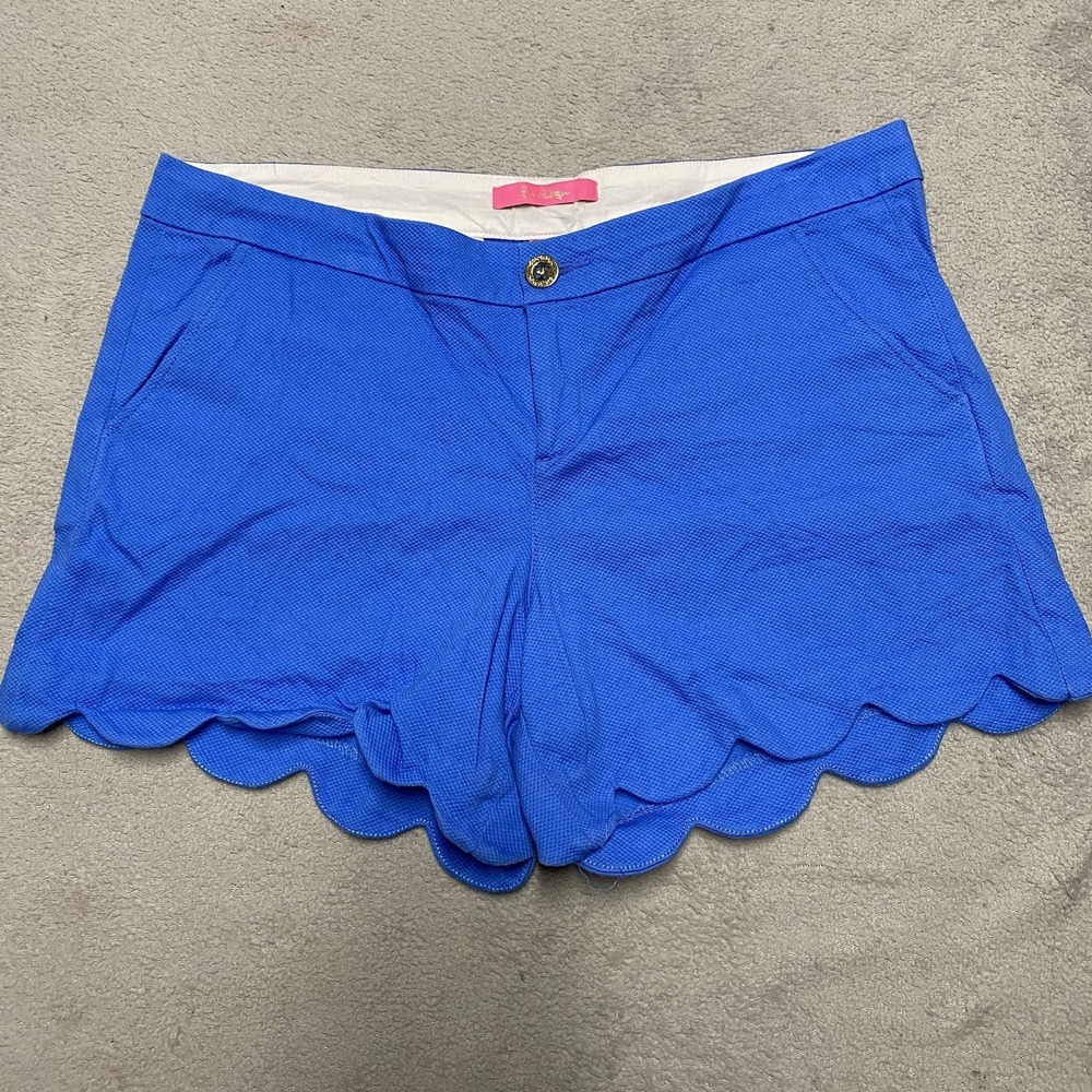Lilly Pulitzer Royal Blue Scalloped Hem Bermuda Shorts